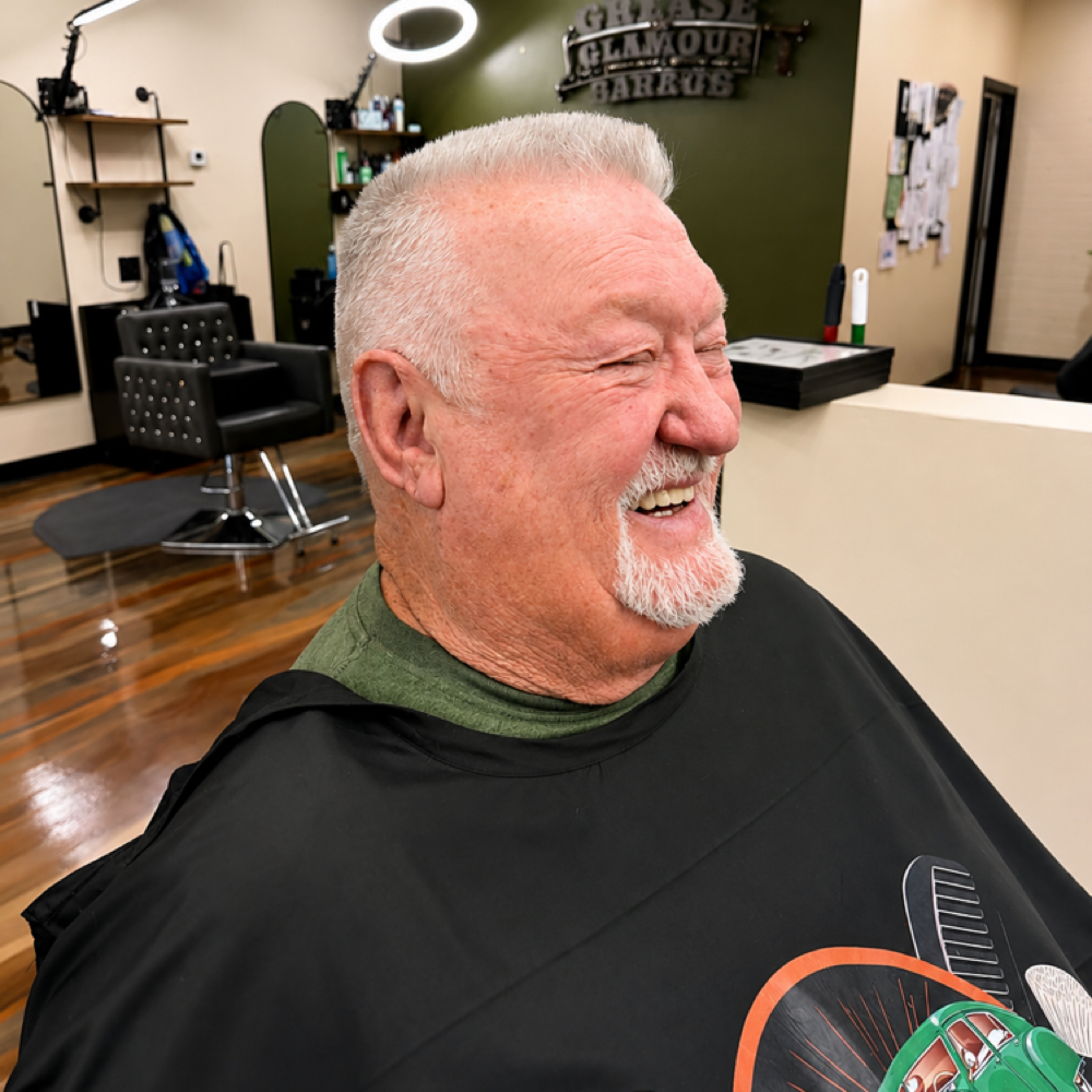 Senior Haircut (55 And Up) at Grease & Glamour Garage in Lake havasu, AZ
