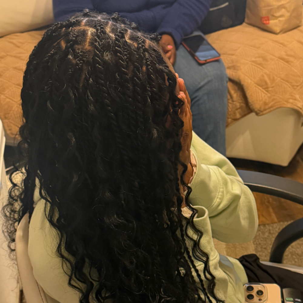Island Twists at Tima hair braiding in Greensboro, NC