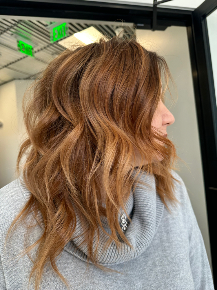 half head balayage/highlight