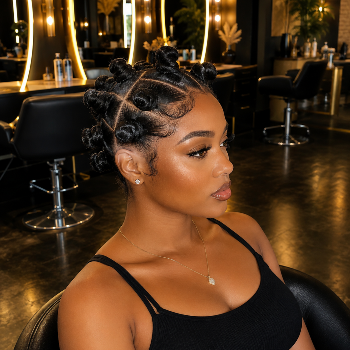 Bantu Knots at Trinity Lux Co in savannah, GA