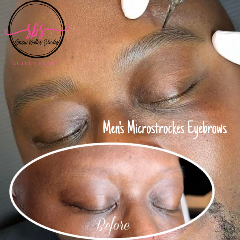 Microstrockes/NanoFor Man Eyebrows at Snow Belles Studio-Luxury Beauty in Round Rock, TX