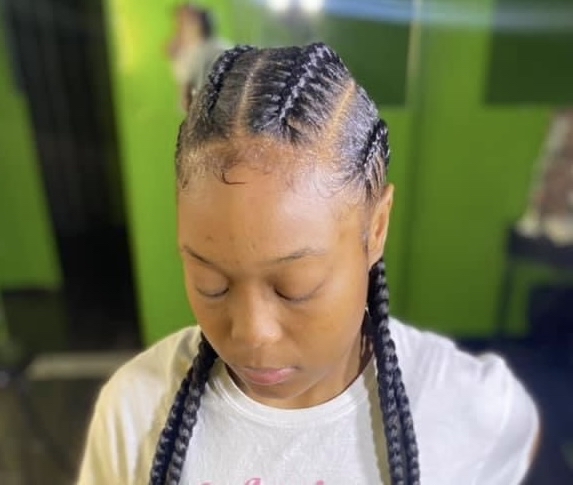 3-4 Stitch Braids at Dreya The Artist in Grand Prairie, TX