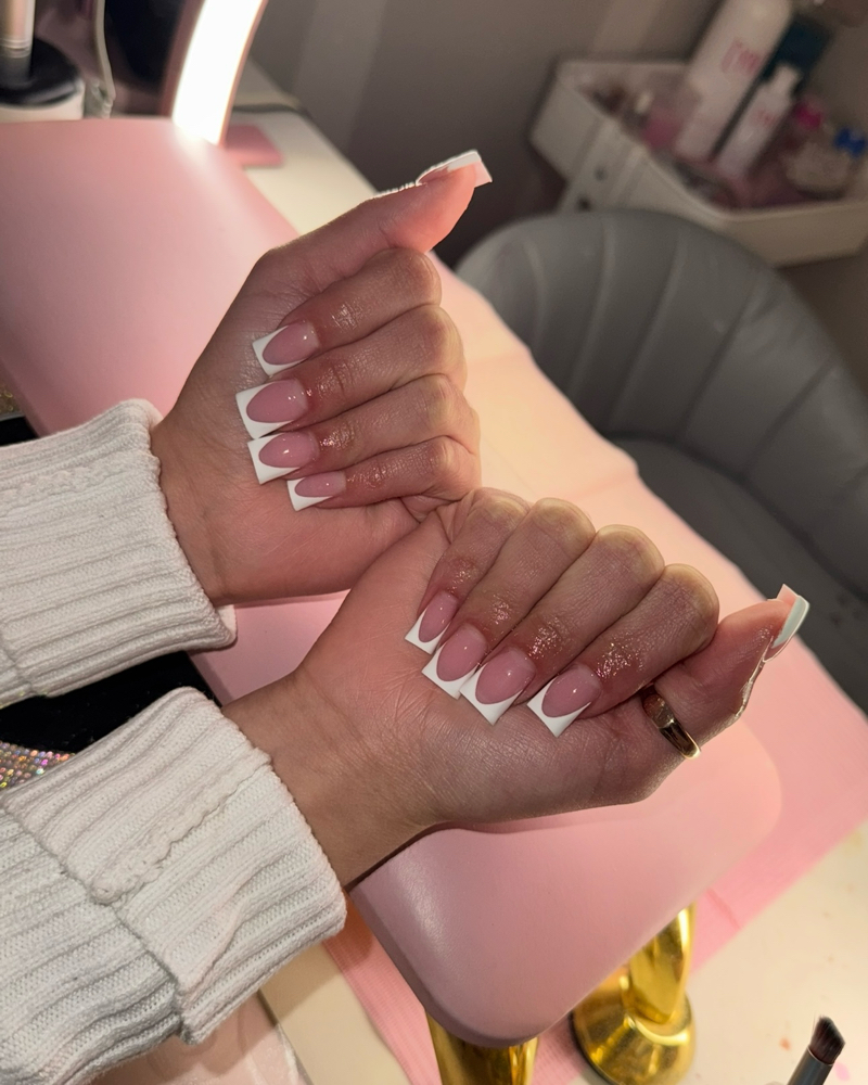 plain french tip at NailedxAlexia in Aurora, CO