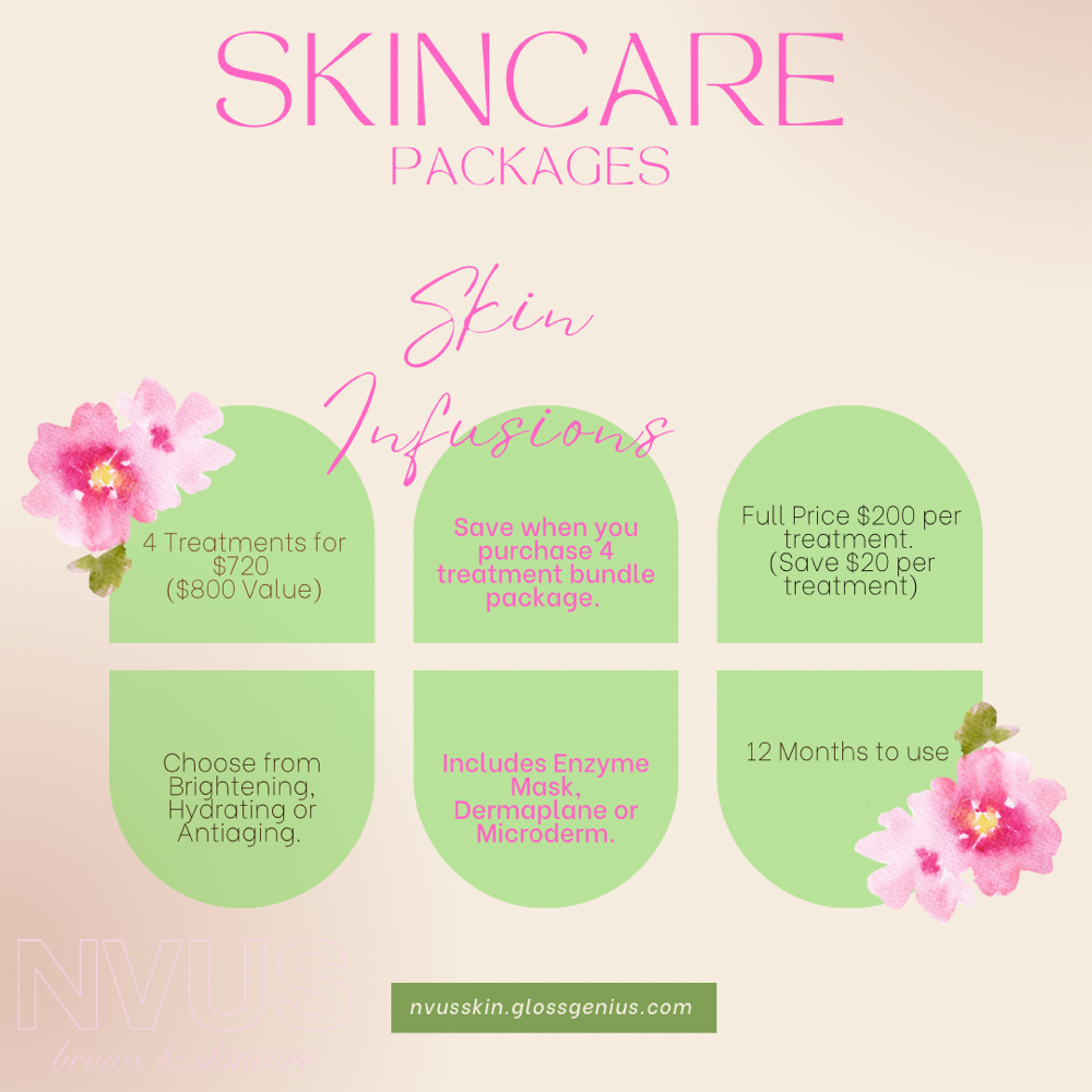 4 Pack Hydrating Skin Infusion at NVUS Brows & Skincare in Denver, CO