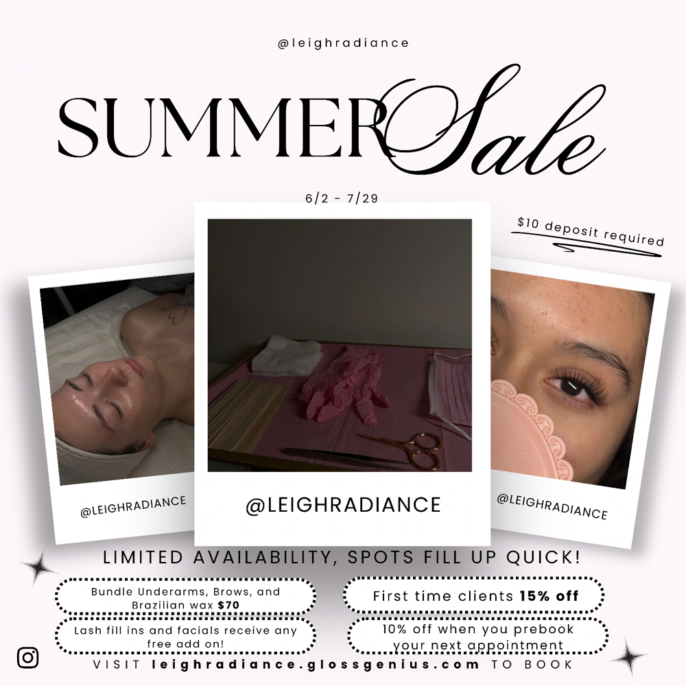 Summer Sale☀️ at Leigh Radiance in Staunton, VA
