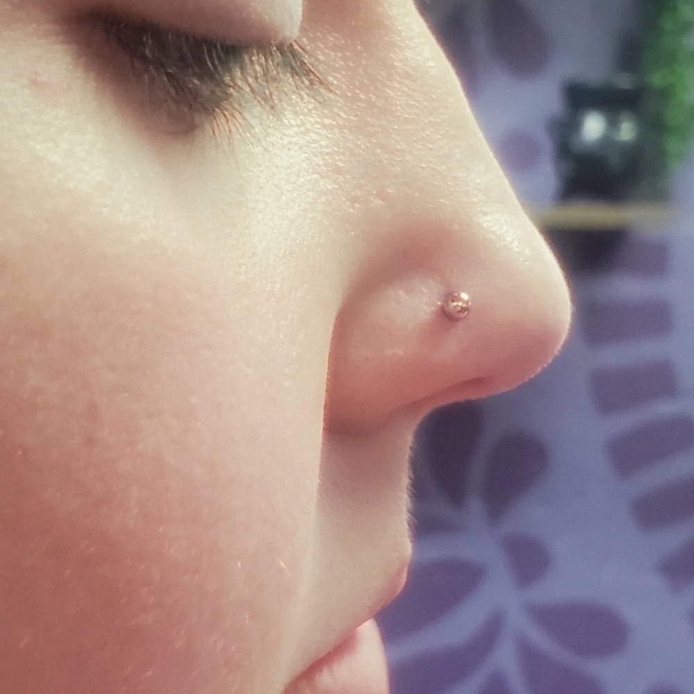 Nostril Piercing at Stingers Tattoo and More in Boise, ID