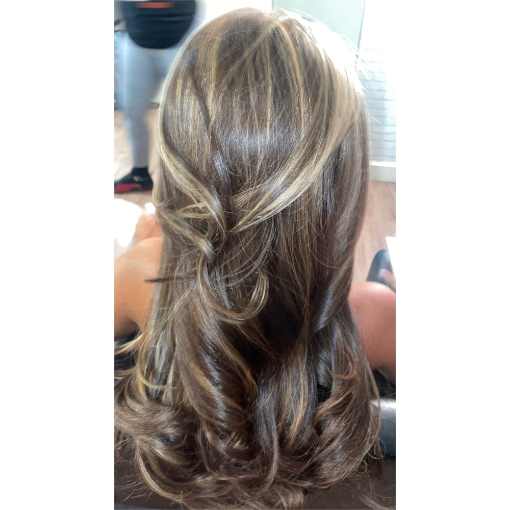 Partial Highlights at At Christina's Hair & Beauty Studio in Bronx, NY