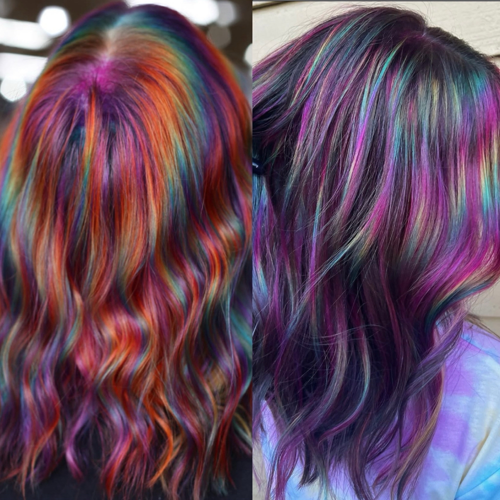 Prism Color/Oil Spill (+Lightening) at Angelic Touch Studio in Renton, WA