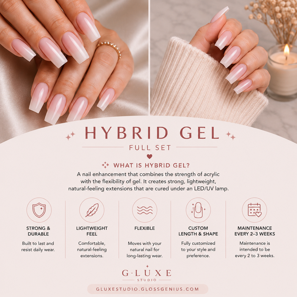 Hybrid Gel Full Set at G-Luxe Studio LLC in Menomonee Falls, WI