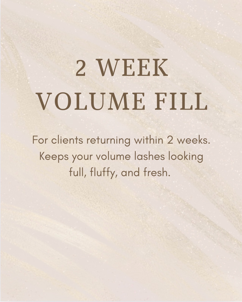 volume set 2 week fill