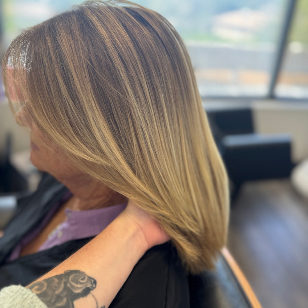Root + Blonde Refresh + Haircut at Firefly Hair Studio in Jacksonville, FL