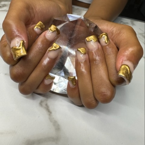 FRENCH Short Acrylic Full Set at Pretty N Polished Nails by Mi Mi in Suffolk, VA