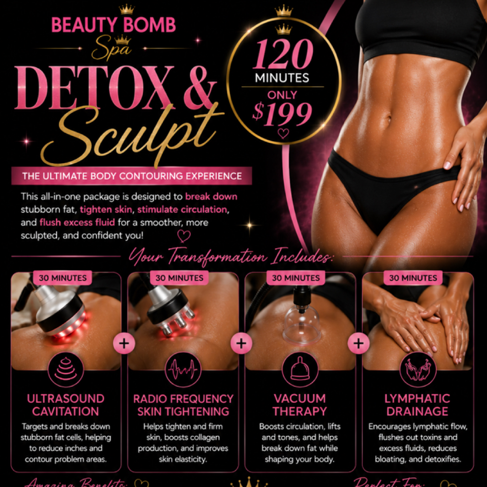 Detox & Sculpt  120 Minutes at Beauty Bomb Spa in Lawton, OK