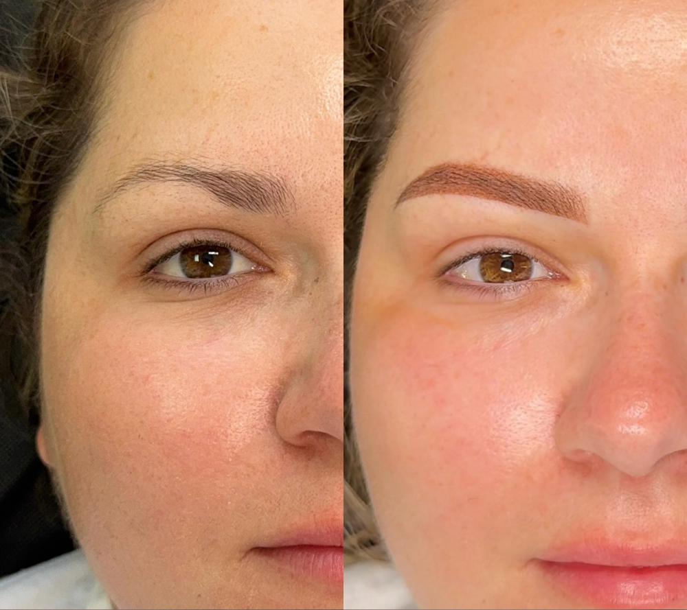 Powder/Ombre permanent brows at Karpusha Beauty in San Diego, CA