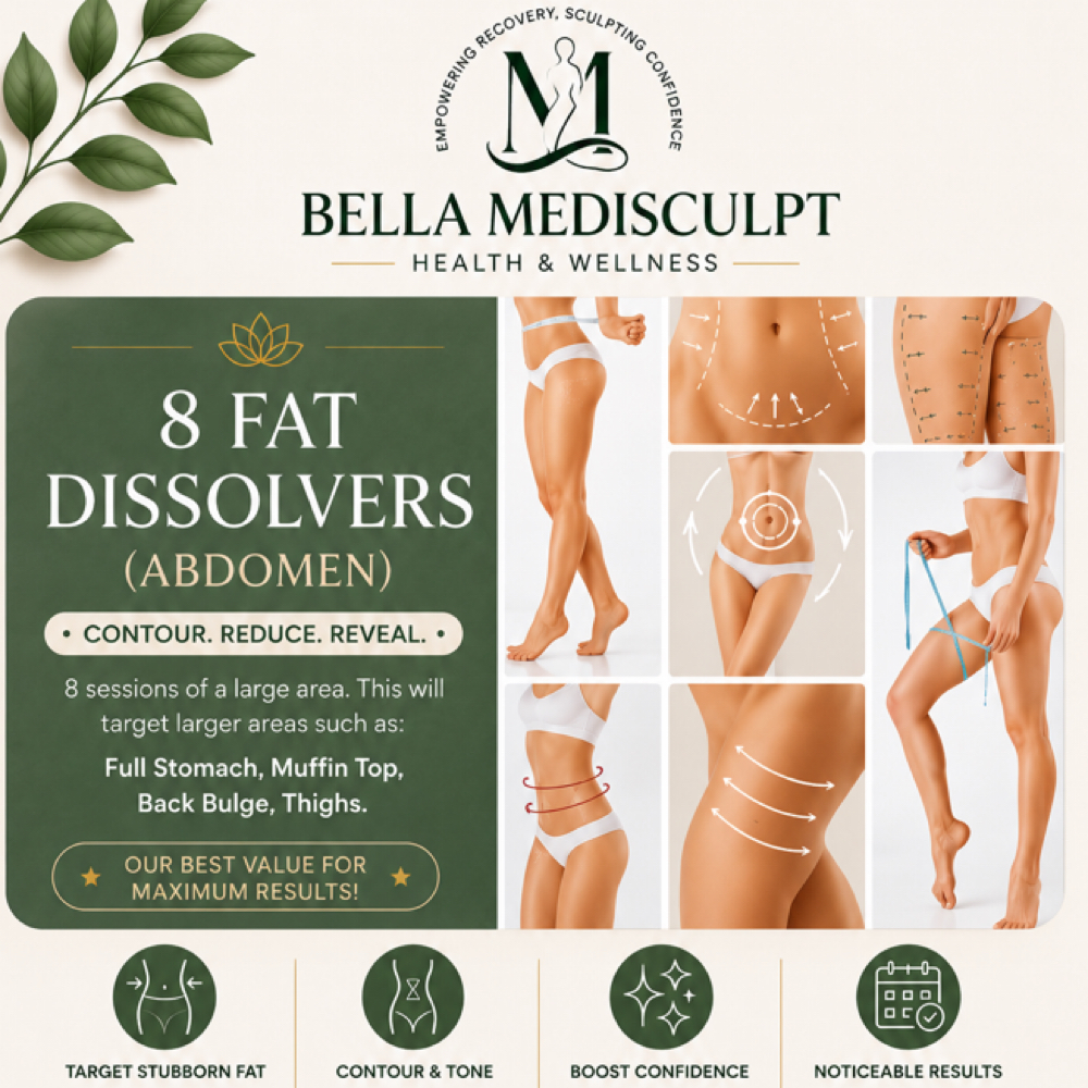 8 Sessions Fat Dissolver (3 Areas) at Bella Medisculpt Health & Wellness in Tempe, AZ