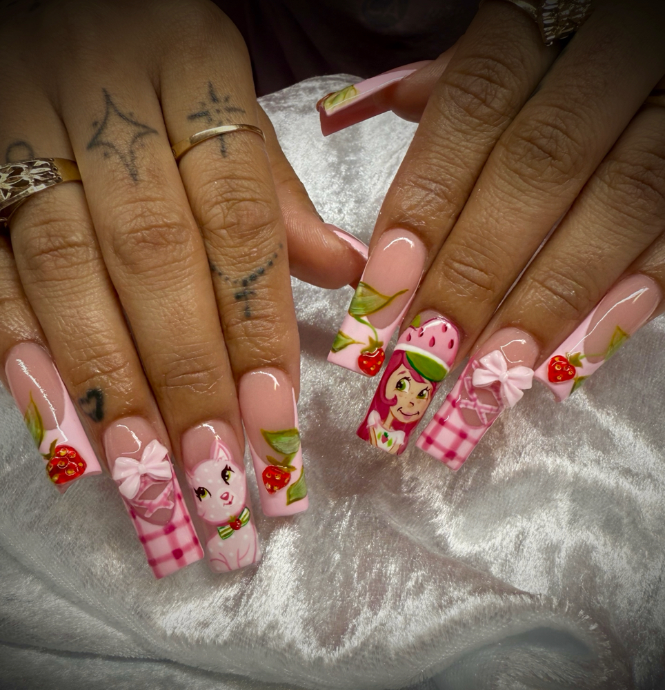 Hand Painted Character at Girl Talk Nail Studio in Arvada, CO