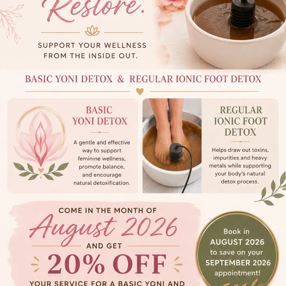 Basic Yoni And Foot Detox at The Yoni Wellness Spot in El Centro, CA