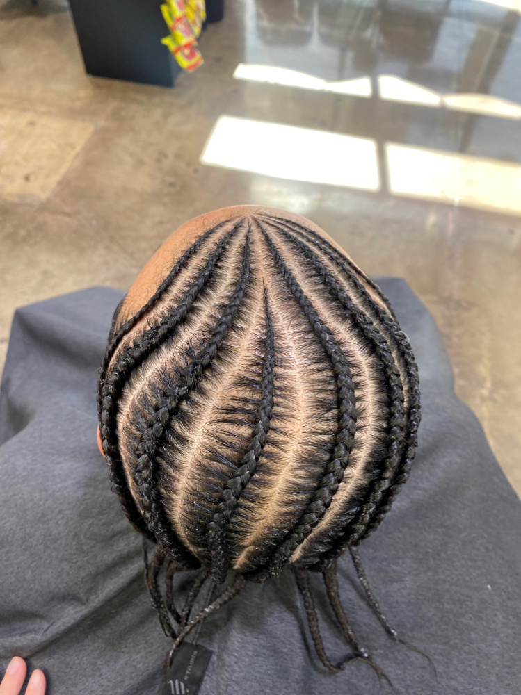 Braids • 8-10 Cornrows (No Feed-in)