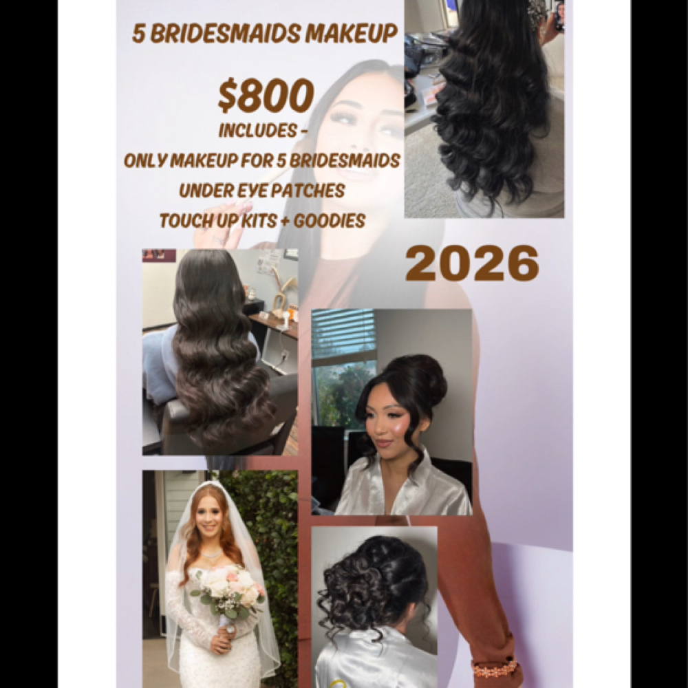 Bridal Party Package Of Five Makeup