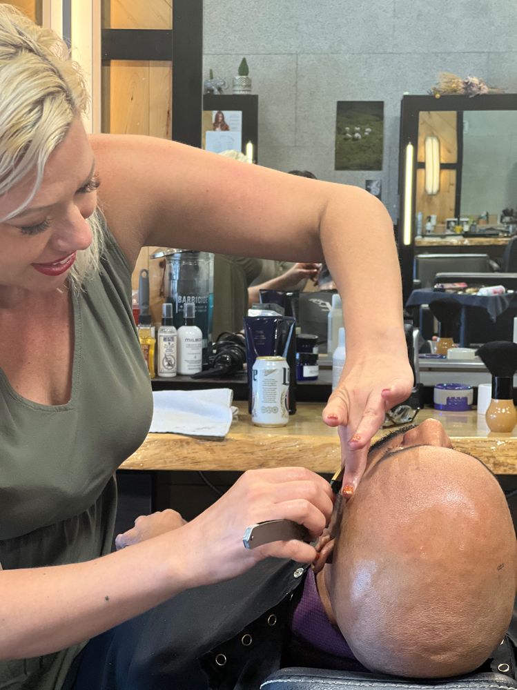 Traditional Straight Razor Shave at Trisha Gonzalez - Uptown Parlor in Oklahoma City, OK