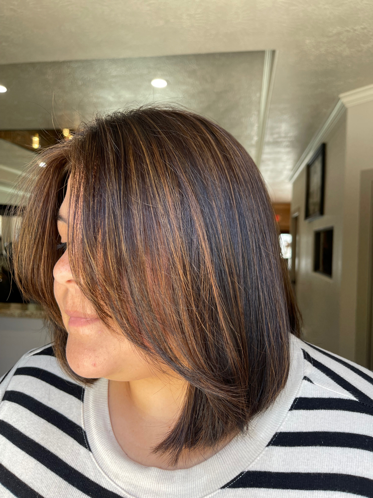 Face-Framing Highlights at Hair By Madeline in Cleveland, TX