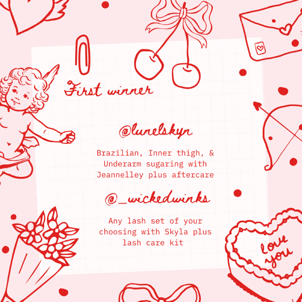 V-Day Mega Givaway Winner #1 at LuNel Skyn in Lawrence, MA