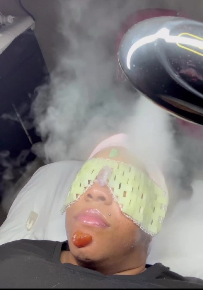 Crystal healing facial