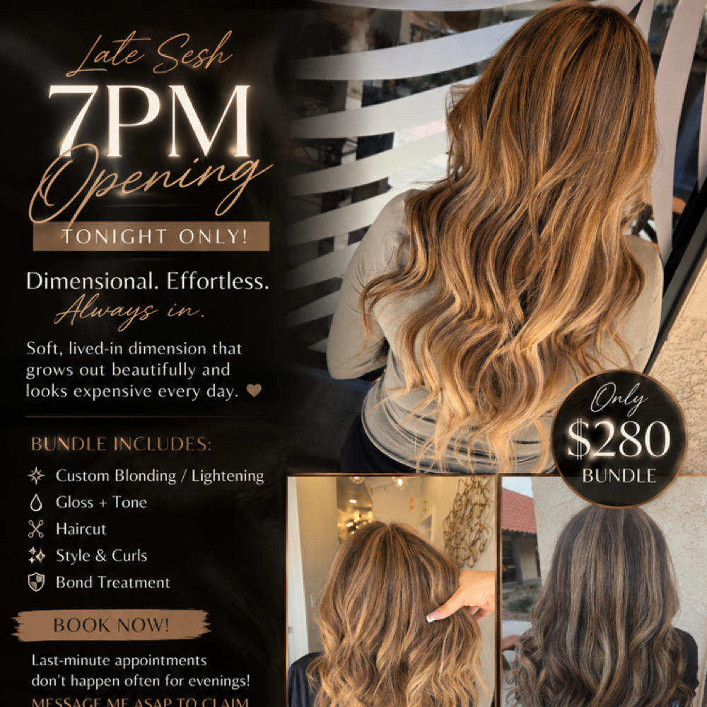 7pm Only at Elevated Hair Lounge in Canyon Lake, CA