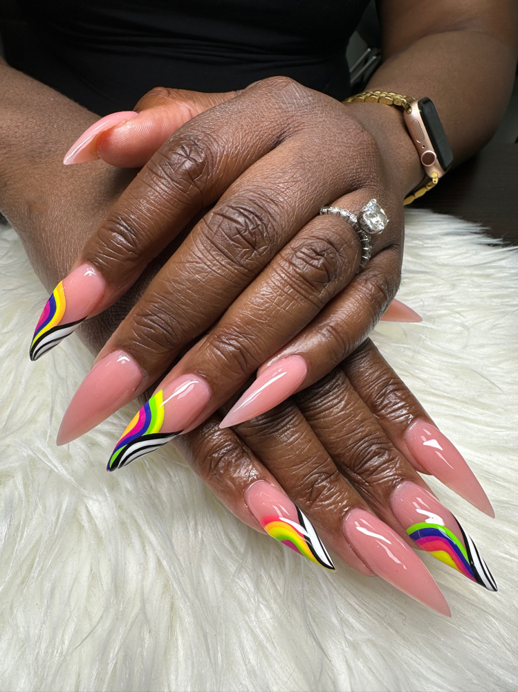 NUDE OR PINK FULL SET + GEL COLOR