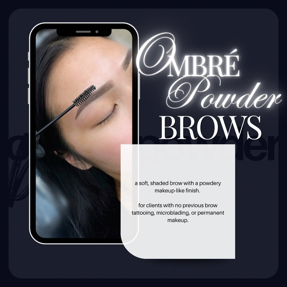 ombré powder brows at chloe's cosmetics in Sacramento, CA