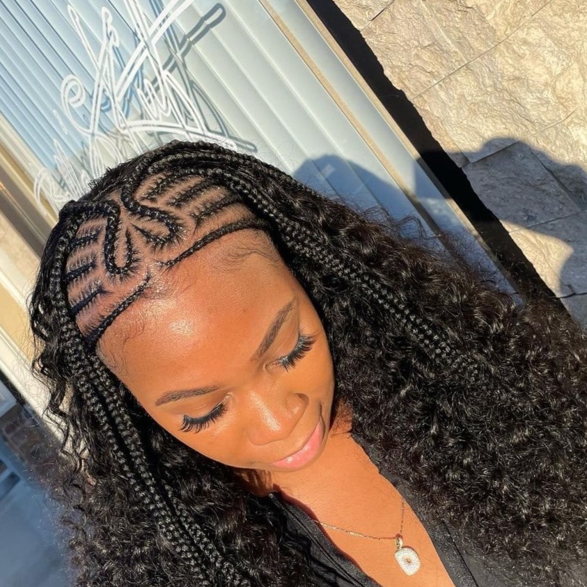 HALF UP HALF DOWN STITCH BRAIDS at Loreign Creationz in Laurel, MD