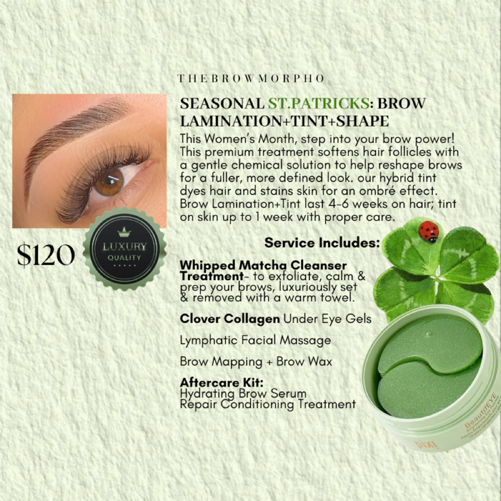 MARCH:Brow Lamination+Tint+Shape at THEBROWMORPHO in El Paso, TX