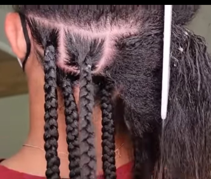 Large Knotless Box Braids