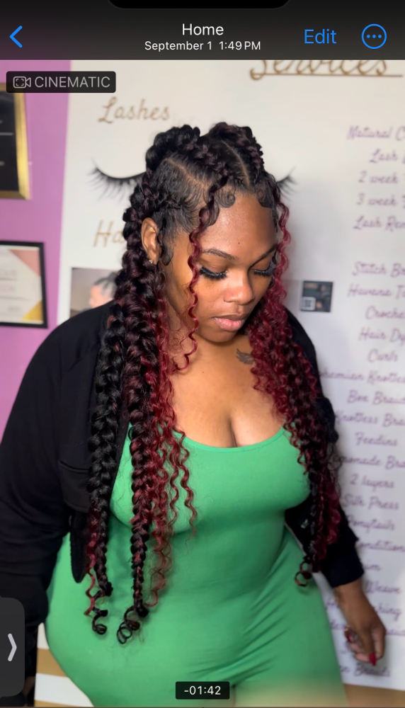 4 Butterfly stitch braids