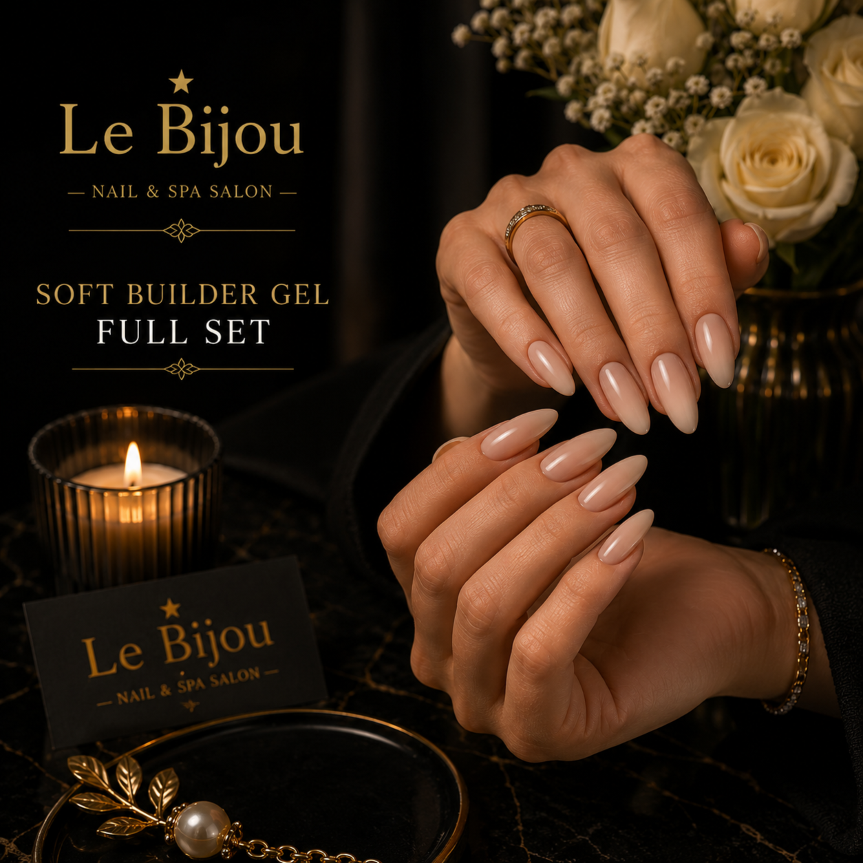 Nails - Soft Builder Gel Fill at Le Bijou Nails and Spa Salon in Houston, TX