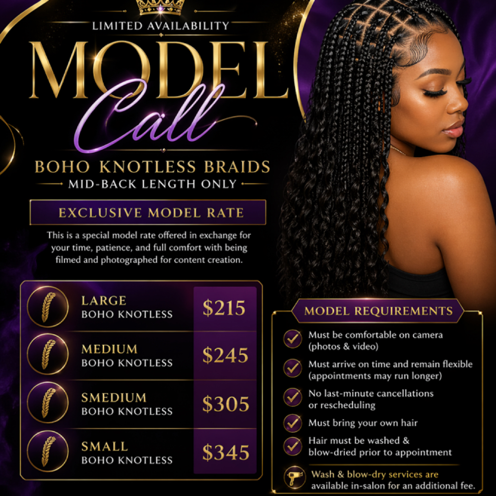 Model Limited Boho Knotless Braids at TriumphStrands in GARDEN CITY, NY