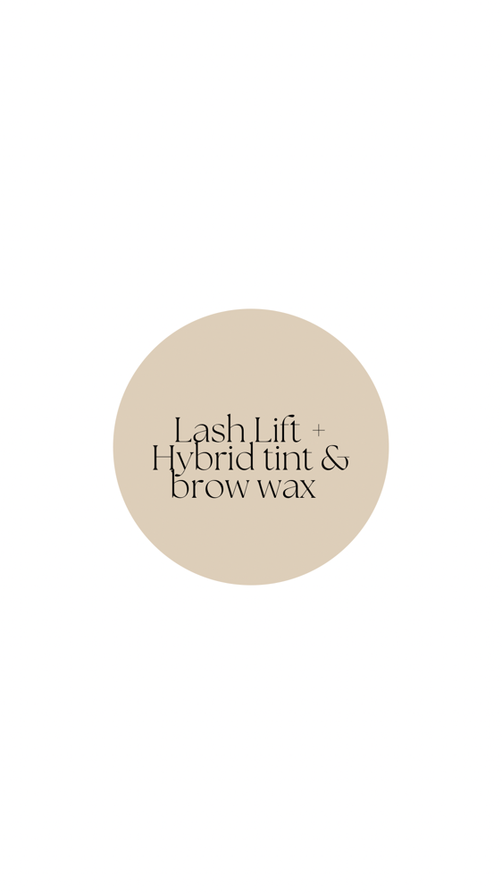 Lash Lift + Hybrid Tint & Brow Wax