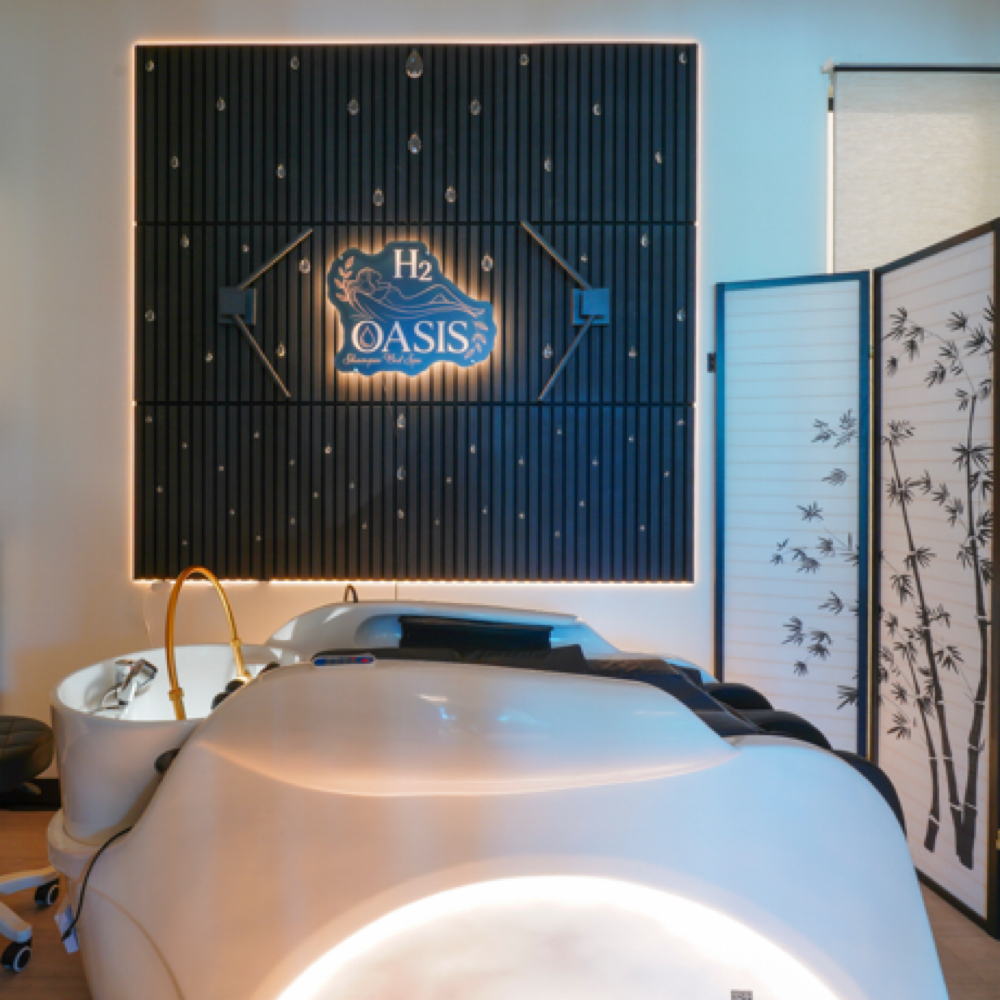 Massage Bed at H2Oasis Head Spa in Delray Beach, FL
