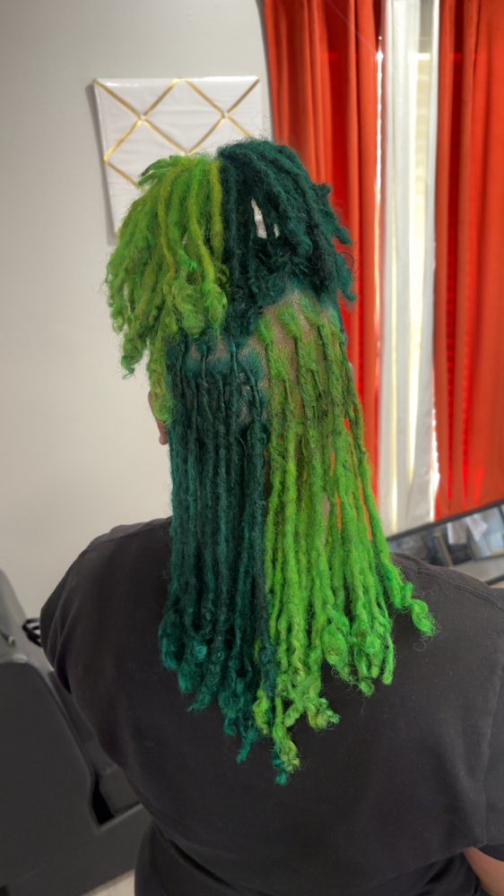 Full Head Loc Coloring at Dreaded Charm in Olive branch, MS