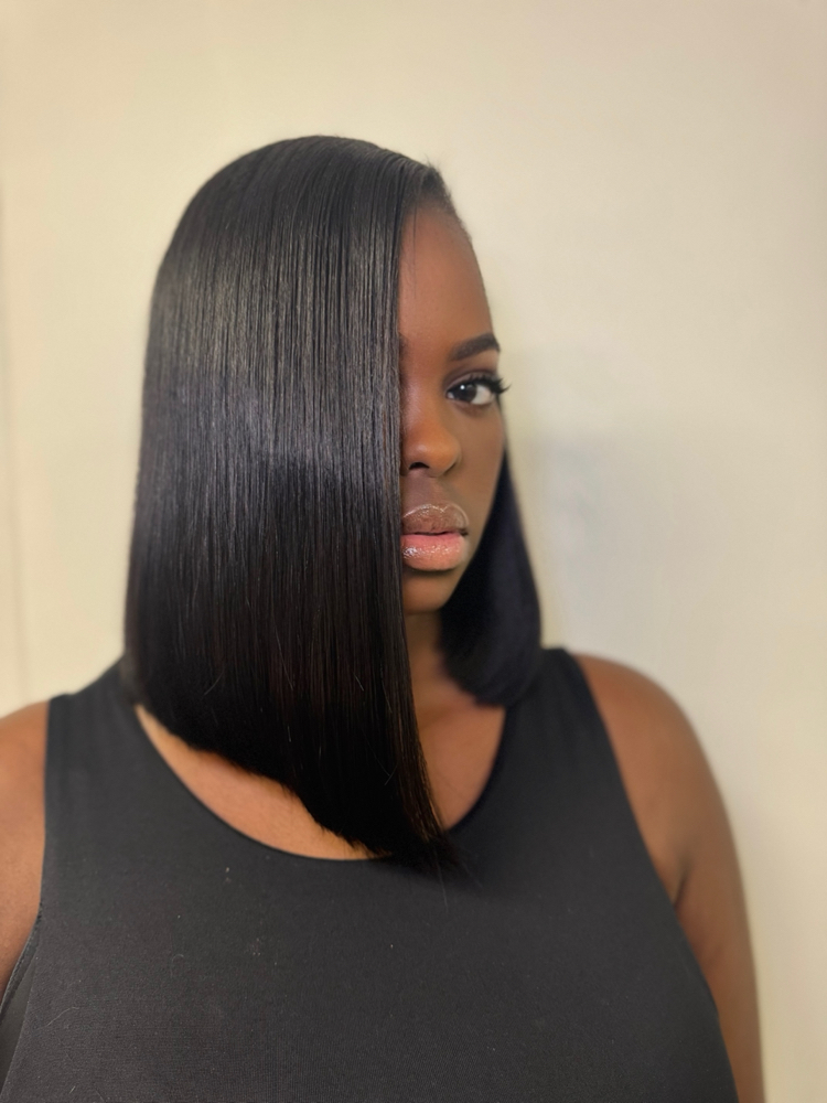 Quick Weave Blunt Bob at Touch of Beauty Salon in Somerville, MA