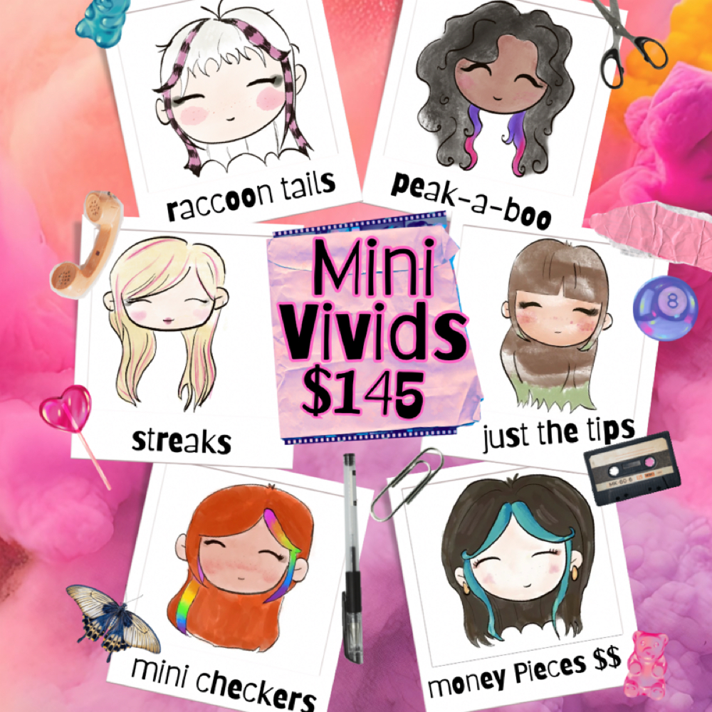Mini Vivid Placement at Eye Candy Hair Co. in Estero, FL