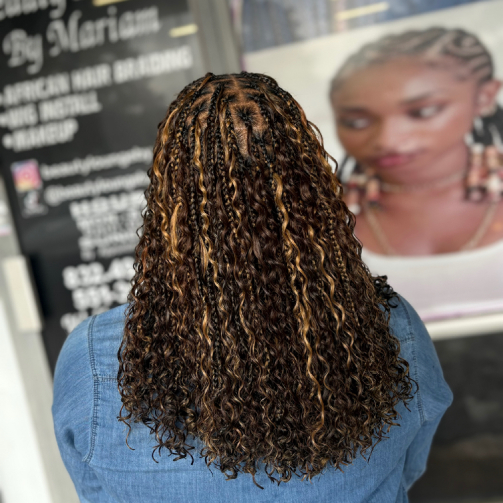 Boho Knotless Braids at Beauty Lounge By Mariam |Braids|Makeup|WigInstall| in Spring, TX