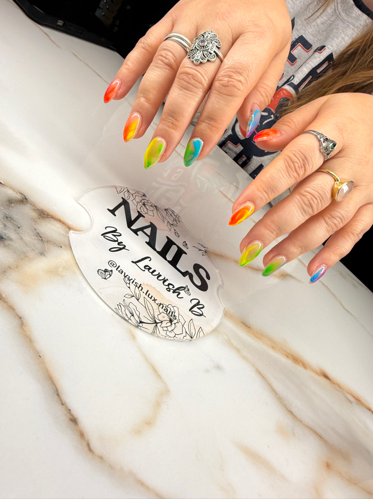 Marble Nail Art at Lavvish Nails in Oak Park, IL