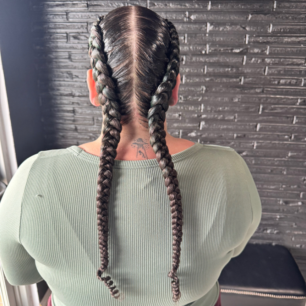 2 Dutch Braids at Blended Edge Salon in Great Falls, MT