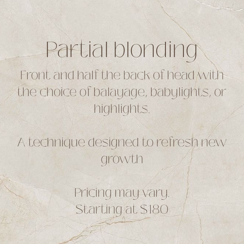 THE PARTIAL BLONDING