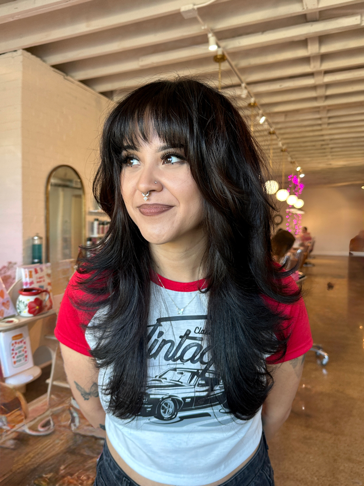 Blowout + Style at emilia highlights in Dallas, TX