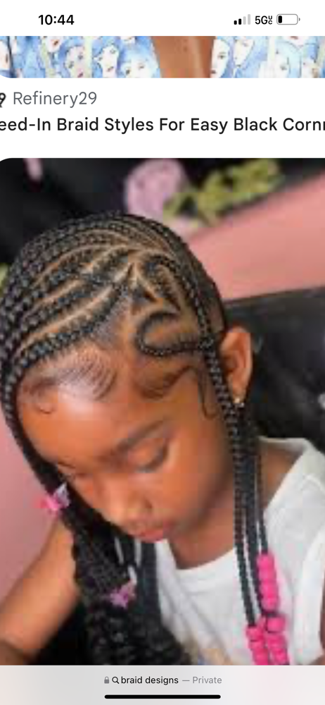 Add Design to Cornrows/Braids