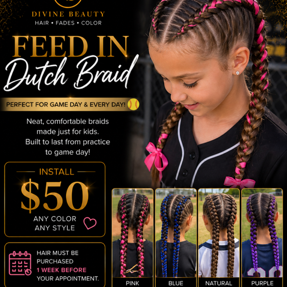 Feed In Dutch Braid at Mandy @ Divine Beauty in New Paris, OH