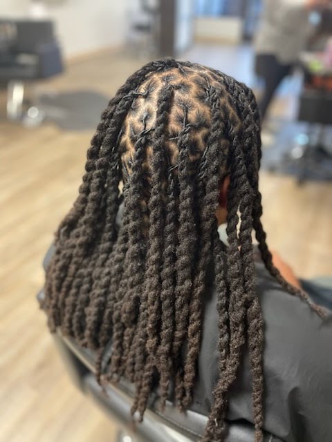 Loc Retwist Simple Mid Back at Crown Adjustments in Havelock, NC