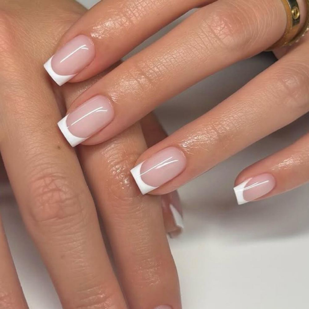 Structured Gel Manicure With French at Euphoria Nail Studio in Danville, CA